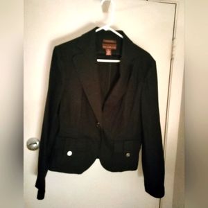 EUC BANDOLINO Women's Black XL 1 button Blazer